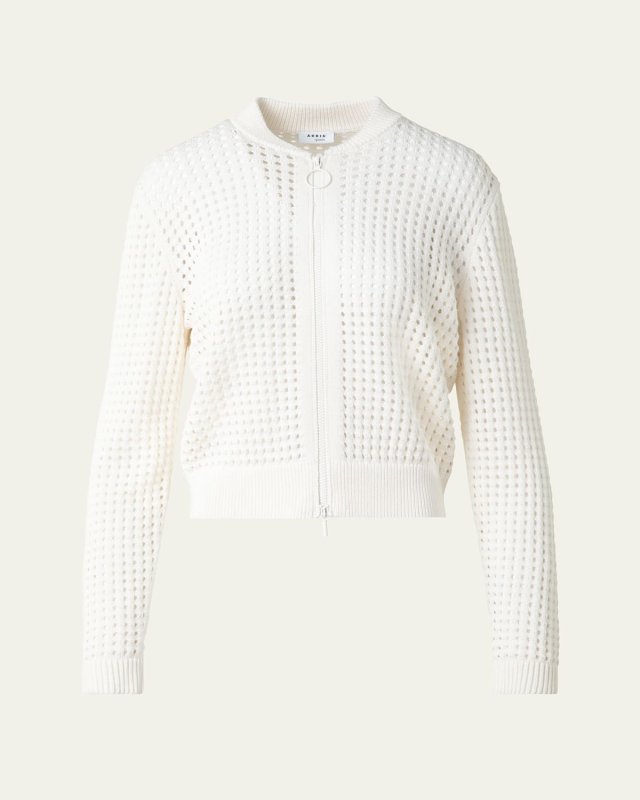 Chunky Mesh Knit Cardigan